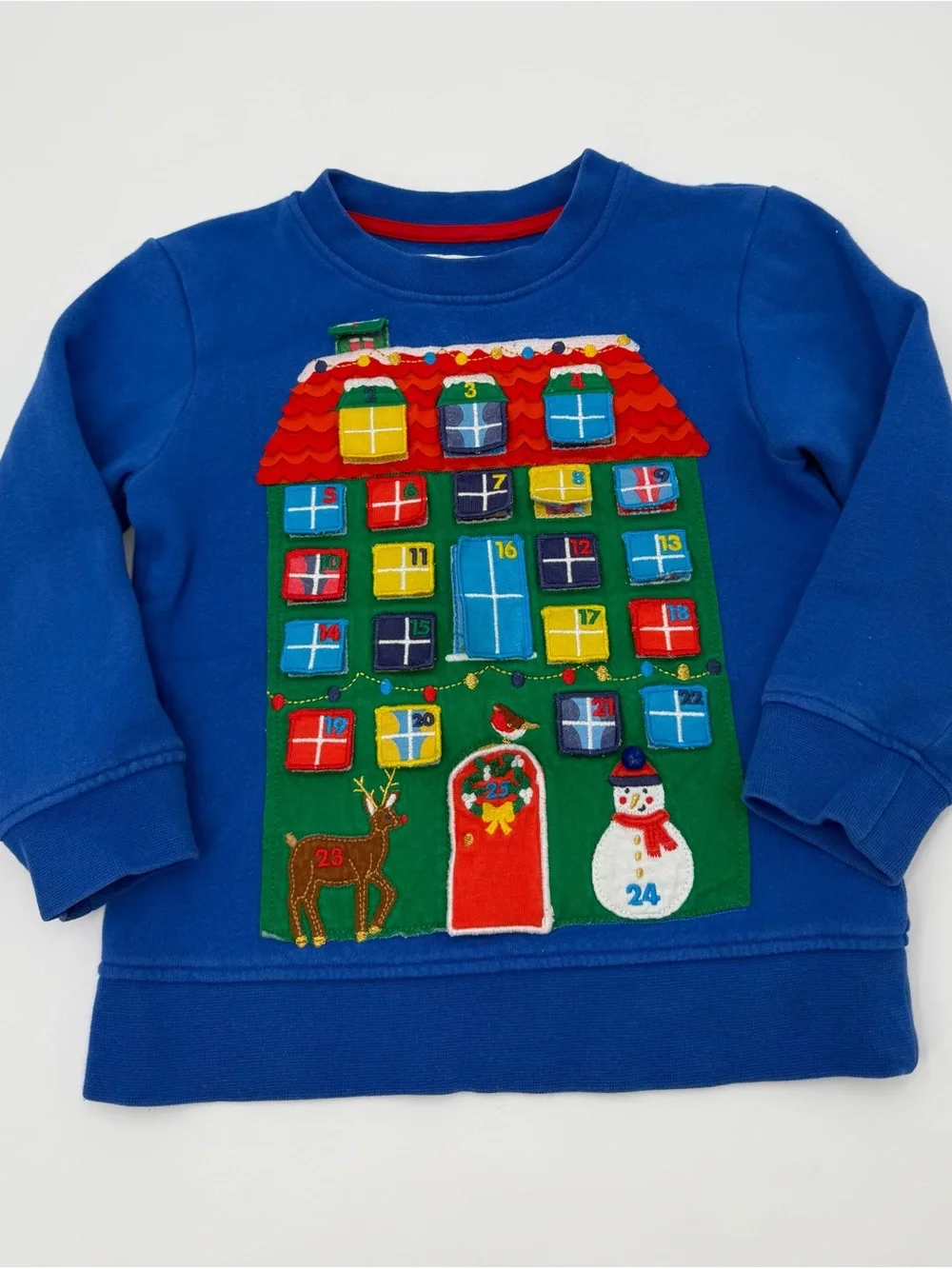 Mini Boden Christmas Advent Lift The Flap Sweatshirt 3-4
